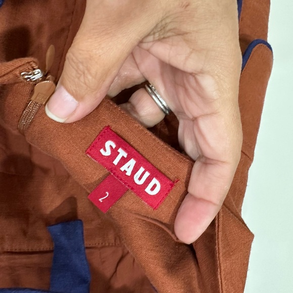 STAUD Bree gathered linen-blend halterneck midi dress (SD2) - Picture 6 of 11